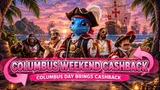 The Columbus Weekend Cashback banner on ZumbaCards